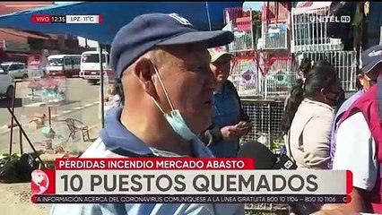 Pérdidas por incendio en mercado cercano al Abasto superan los Bs. 60 mil