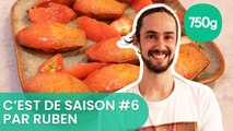 Recette des madeleines pomelo et fraises et artichauts à la romaine par Ruben - 750g