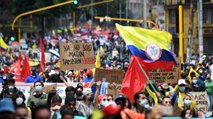 Marchas en el Día del Trabajo rechazan reforma tributaria en Colombia