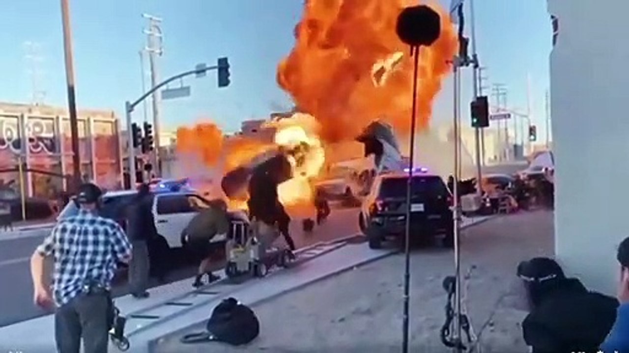 Explosions on Michael Bay's Ambulance movie set with Jake Gyllenhaal