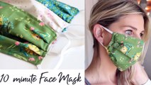 Diy Face Mask With Ties, Fitted Nose And Filter Pocket