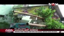 Warung Kopi Ambruk Puluhan Pengunjung Nyemplung ke Selokan