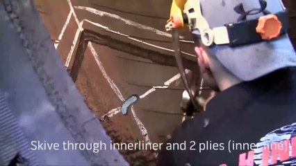 105 bin liralık dev lastiği böyle tamir etti