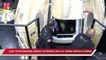 Uzay İstasyonunda görevli astronotlar 6 ay sonra dünyaya döndü