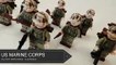 Military Minifigures - Ww2 Us Marine Corps + Backpacks Set (Unofficial Lego Aliexpress)