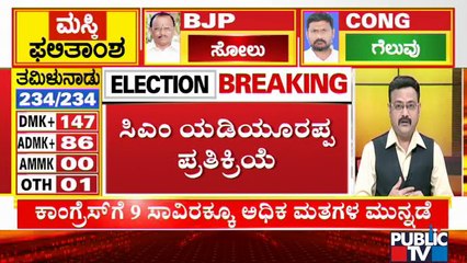 CM Yediyruappa Congratulates Sharanu Salagar; Satish Jarkiholi Leading In Belagavi