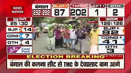 Bengal Assembly Election: ममता बनर्जी के घर बाहर जश्न, रंगों से खेलते दिखे लोग