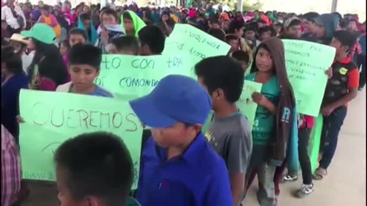 Marcha infantil contra la violencia en el estado mexicano de Guerrero