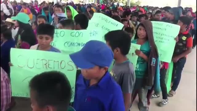 Marcha infantil contra la violencia en el estado mexicano de Guerrero