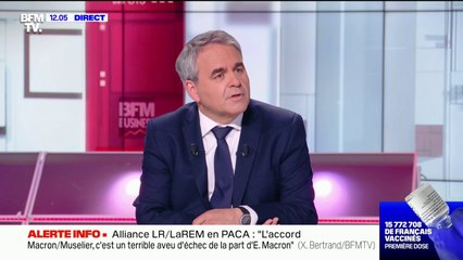 Xavier Bertrand: l'alliance LR/LaREM en PACA "fait du Rassemblement national le premier opposant, le seul opposant"