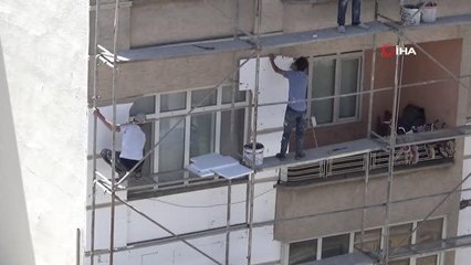 İnşaat işçileri kısıtlamada da çalışmaya devam ediyor