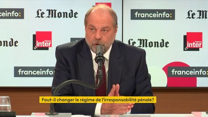 Irresponsabilité pénale : "Il y a une ligne rouge à ne jamais franchir, on ne peut pas juger les fous dans notre pays, ce serait une régression insupportable" dit Éric Dupond-Moretti