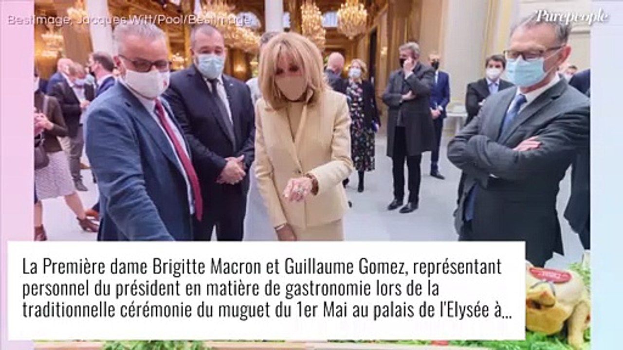 Brigitte Macron : Stylée en beige pour la traditionnelle cérémonie du muguet du 1er mai
