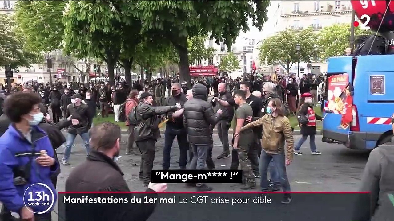 Fourgon tagué, vitres détruites et militants choqués : comment la CGT a été prise pour cible lors du défilé du 1er-Mai à Paris