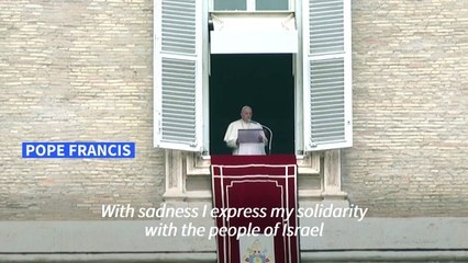 Pope expresses solidarity for people killed in Israel stampede