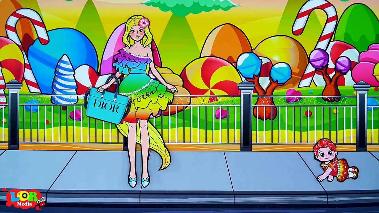 Paper Dolls Dress Up - Daughter Elsa Intelligent Fire Family Dress - Barbie Story & Crafts