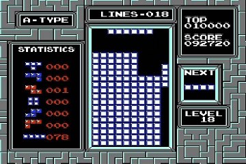 Tetris NES - Game Genie Code SXVPKASA #3