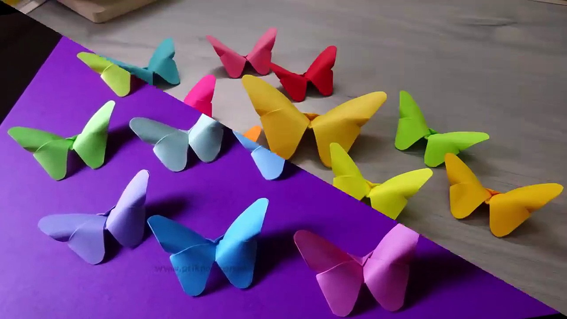 DIY crafts: Paper BUTTERFLIES (very EASY) - Innova Crafts 