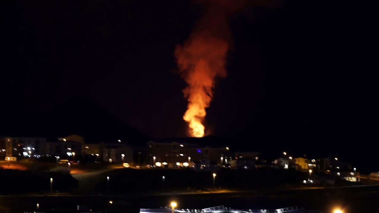 Huge Lava Fountains Explode From Volcano