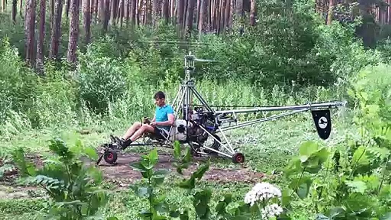 Homemade Helicopter Has Trouble Taking Off