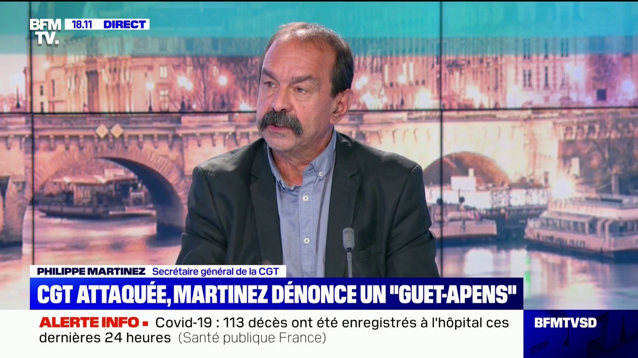 Philippe Martinez demande "des explications" à la préfecture de police après les violences subies par des militants de la CGT samedi