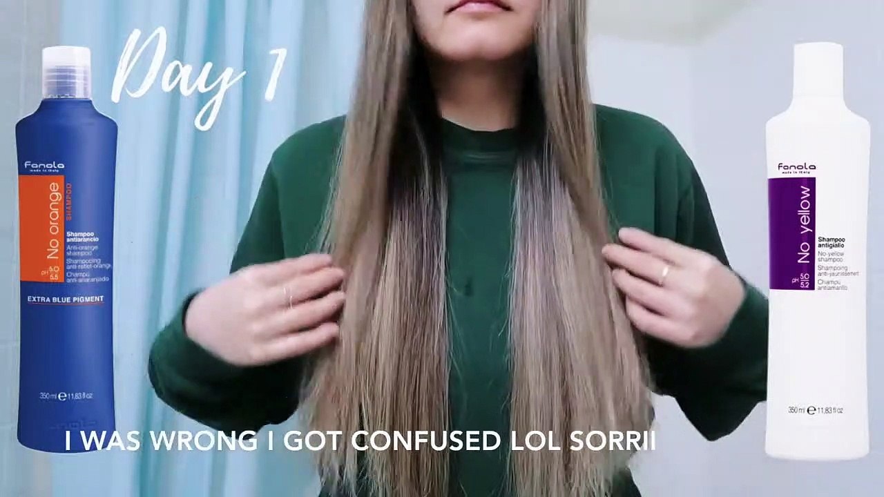 Blue Shampoo Vs Purple Shampoo On Light Brown Dark Blonde Hair