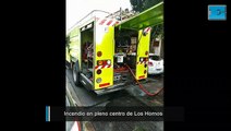 Incendio en zona comercial de Los Hornos