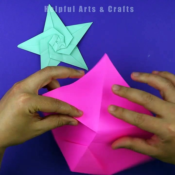 How To Make A Paper Starfish (A Star). [Origami Animals]