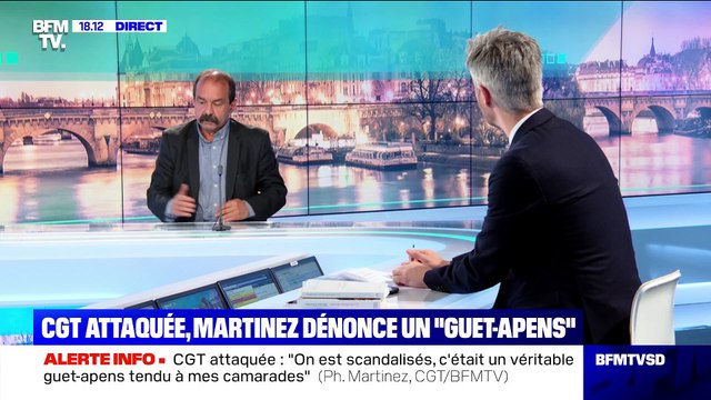 CGT attaqué: On est scandalisés, c'était un véritable guet-apens qu'on a tendu à mes camarades , Philippe Martinez - 02/05