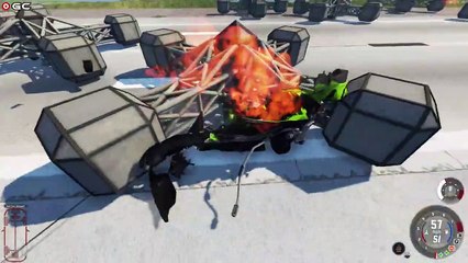 Large Spinner Crash Car Demolution / Sports Car SUPER BUMP / Beam NG #8