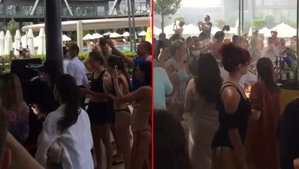Tam kapanma kuralına uyanları çıldırtacak görüntüler! Otelde hınca hınç dolu parti pes dedirtti
