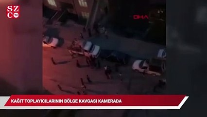 Kağıt toplayıcılarının bölge kavgası kamerada