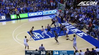 Notre Dame Vs. Duke Basketball Highlights (2017-18)