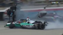 Indycar Series 2021 Texas Race 2 Start Huge Crash Daly Flips
