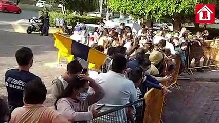 Pumas va en camino al Estadio y sus aficionados lo fueron  apoyar