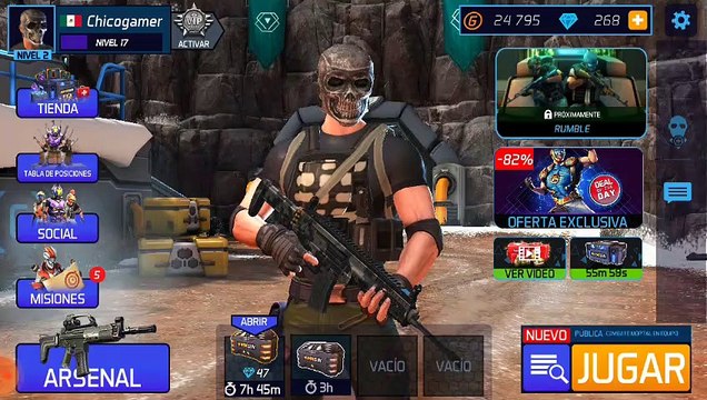 mira estoy jugando unas partidas de maskgun multiplayer