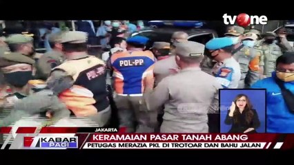 Download Video: Razia PKL di Pasar Tanah Abang Ricuh