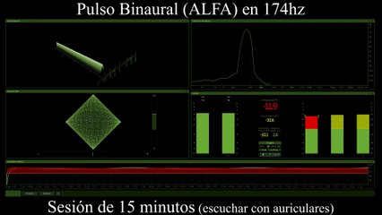 Pulso Binaural (ALFA) en 174hz - Sesión de 15 minutos - Escuchar con auriculares (cascos)