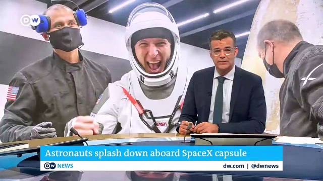 Astronauts splash down safely in SpaceX 'Dragon' capsule _ DW News