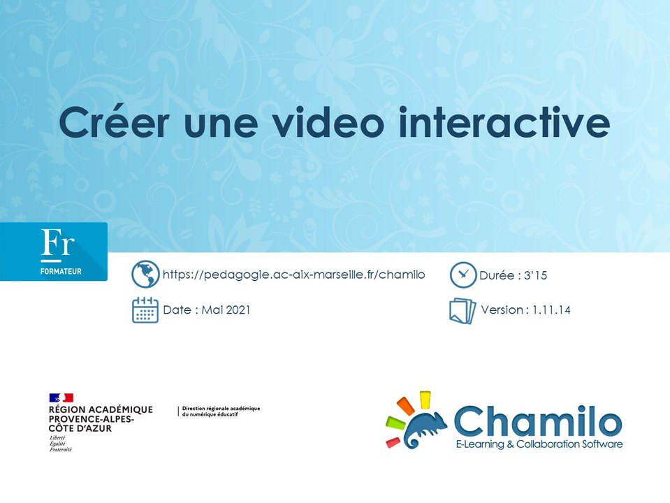 Chamilo - Créer une vidéo interactive