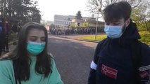 Manifestation des lycéens pour le contrôle continu au bac