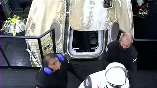 عودة أربعة رواد من محطة الفضاء الدولية في مركبة لـ سبايس إكس