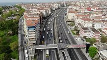 İstanbul'da tam kapanmaya rağmen trafik yoğunluğu