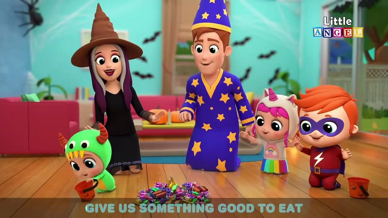 Baby John Learns Trick Or Treat | Little Angel Halloween Song | Nursery Rhymes & Kids Songs