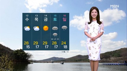 중부, 때 이른 더위…오전까지 충청이남 곳곳 비