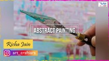Diy Abstract Painting | Easy Canvas Knife Painting For Beginners | Letstute Art & Craft
