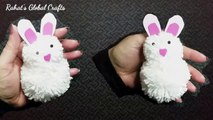 Pom Pom Bunny Making With Fingers | Super Easy Easter Bunny | Easter Crafts Ideas | Pom Pom Rabbit