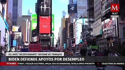 Biden defiende apoyos por desempleo