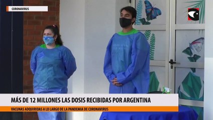 Coronavirus: son más de 12 millones las dosis recibidas por Argentina