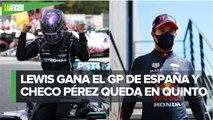 Lewis Hamilton se lleva el Gran Premio de España; 'Checo' Pérez termina quinto